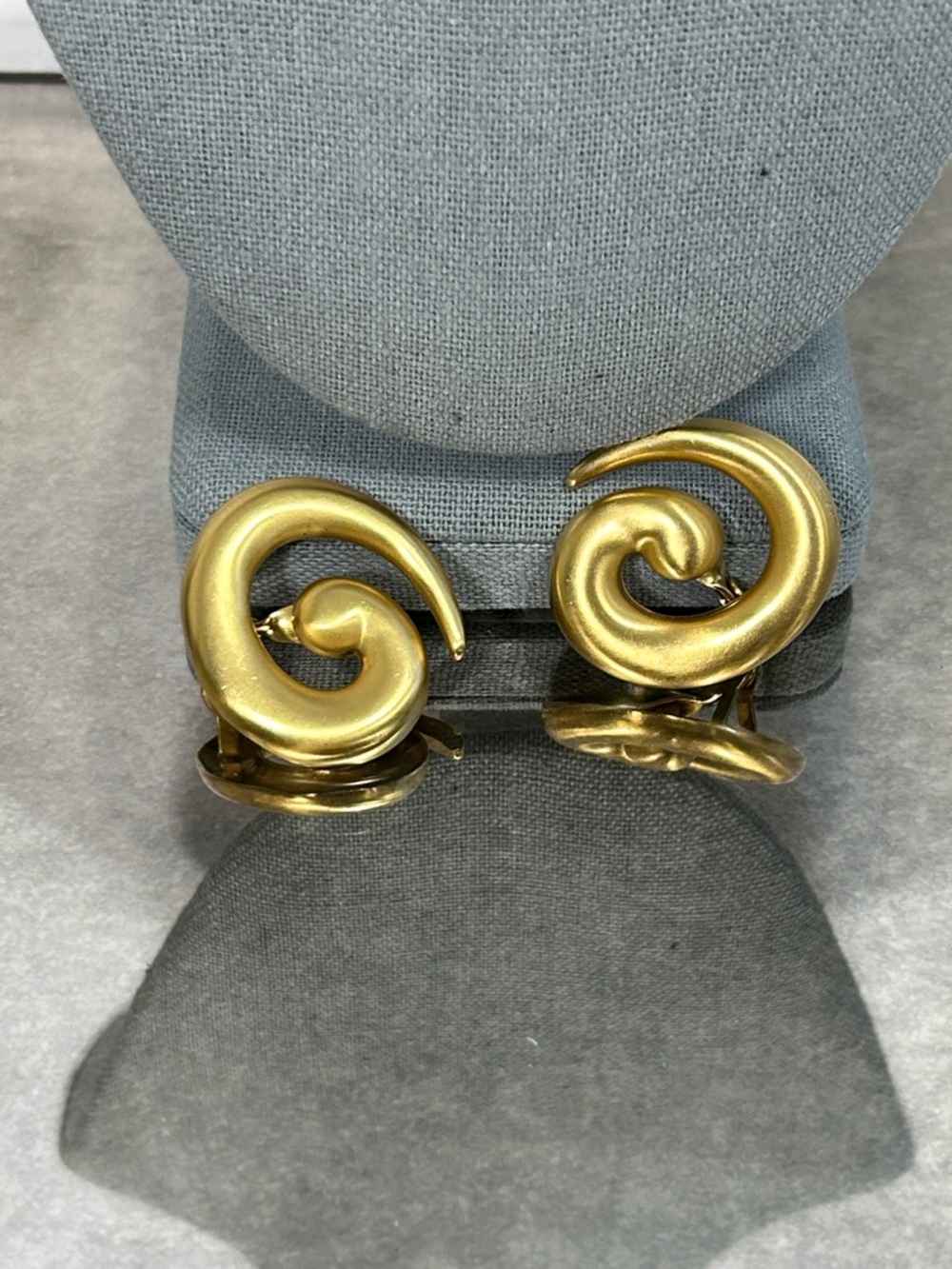 Monet Gold Swirl Clip-On Earrings
